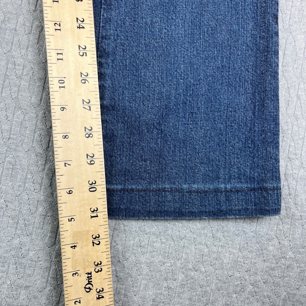 Levis 530 Relaxed Boot Cut Dress Jeans Women 8L/28X31 mid rise blue medium wash - Picture 9 of 11